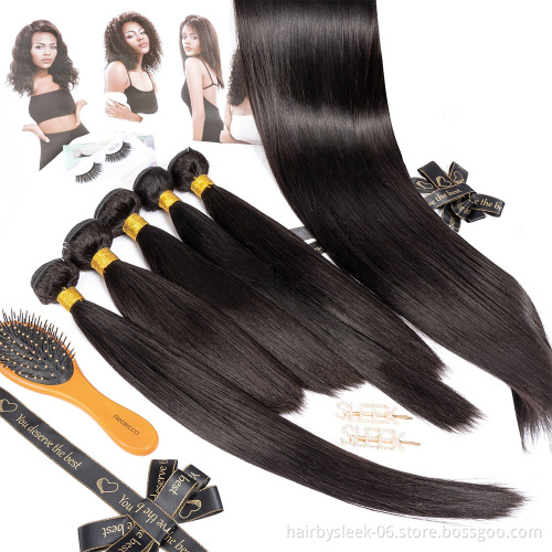 Rebecca Wholesale Cuticle Aligned Hair Virgin Unprocessed Double Drawn Straight Brazilian Remy Hair Vendor Human Hair Bundles